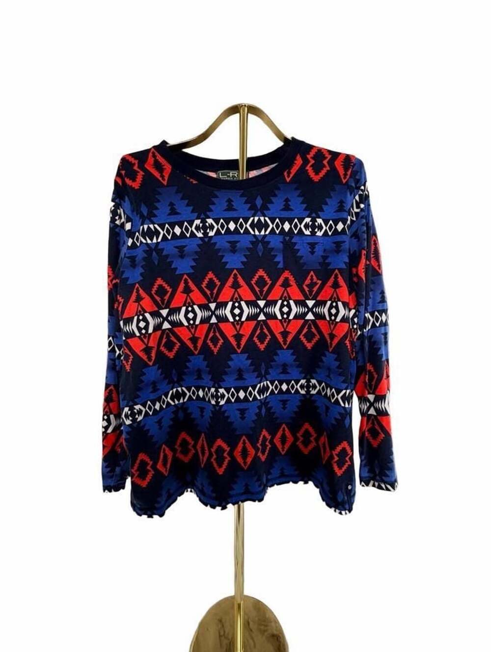 Lauren Active Ralph Lauren Aztec Print Long Sleeve T Shirt Tee Top Size 2X